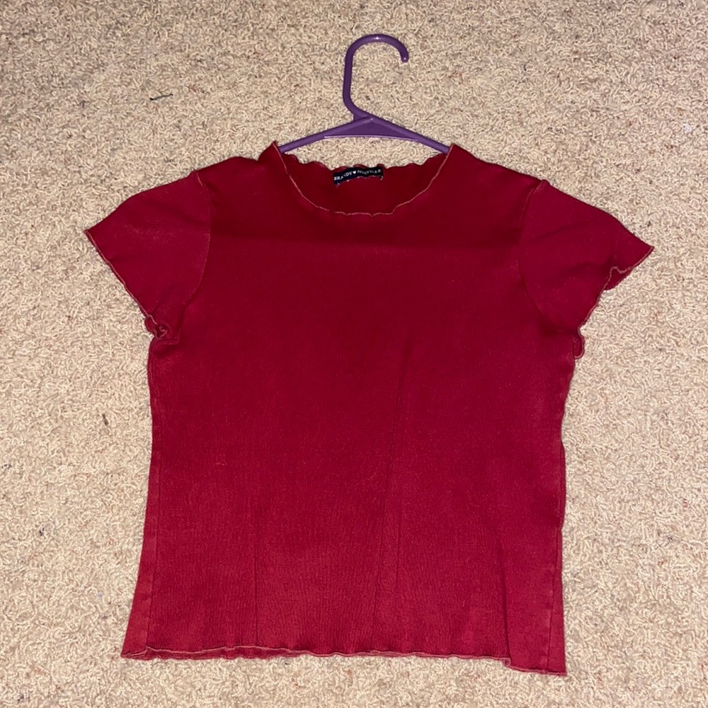 Brandy Melville Lizzy top in red.